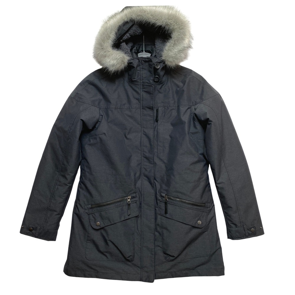 Columbia Parka Jacket Womens Large Gray Interchange Omni-Heat Carson Pass